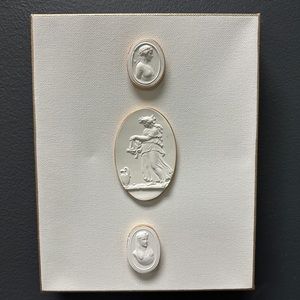 Triple Intaglio Canvas With Gold Trim
